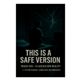 Póster Esta é uma versão segura - Espaço reservado para o