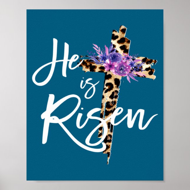 Poster Está Ele Ressuscitado Dia de Páscoa Jesus (Frente)
