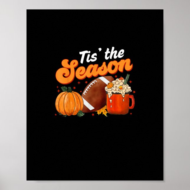 Poster Esta Época Pumpkin Spice Latte Halloween Fall Pé (Frente)