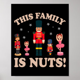 Poster Esta Família É Loucos De Noz-De-Natal No Quadrado