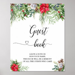 Poster Está frio lá fora livro de visitas de chá de bebê