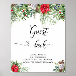 Poster Está frio lá fora livro de visitas do chá de bebê