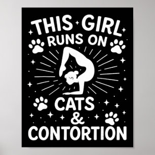 Poster Esta Garota Funciona Com Gatos E Yoga De Contorção