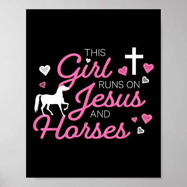 Poster Esta Garota Funciona Com Jesus E Cavalos Cavalos A (Frente)