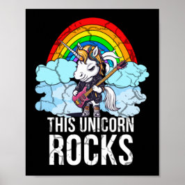 Poster Esta Guitarra do Unicorn Rocks