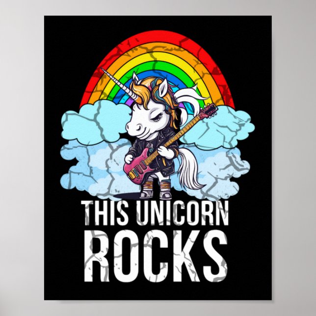 Poster Esta Guitarra do Unicorn Rocks (Frente)