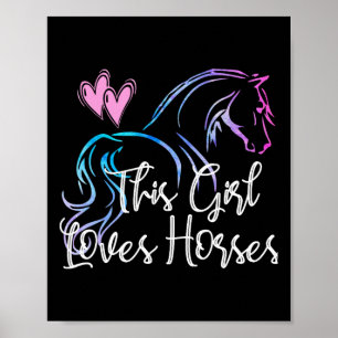 Poster Esta Menina Adora Cavalos Cavalos Cavalos Andando