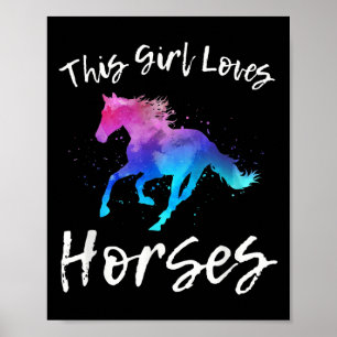 Poster Esta Menina Adora Cavalos Engraçados Cavaleiros Eq