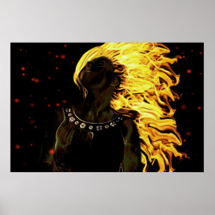 Póster esta menina está no fogo