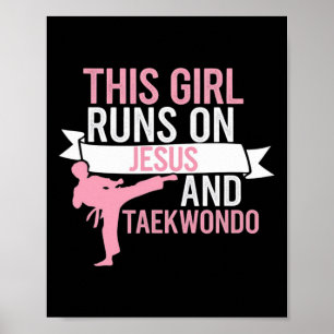 Poster Esta Menina Jesus Taekwondo Religião Mulher Karate
