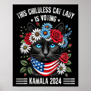 Poster Esta Mulher De Gato Infantil Está Votando Kamala-h
