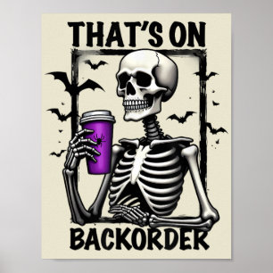 Poster Está no Backorder Halloween Pharmacy Tech