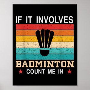 Poster Está No Meu Dna Badminton Shuttle Racket Badminton