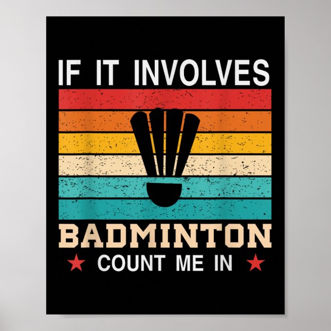 Poster Está No Meu Dna Badminton Shuttle Racket Badminton (Frente)