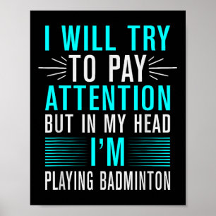 Poster Está No Meu Dna Badminton Shuttle Racket Badminton
