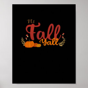Poster Está no outono Todos Os Pumpkins e Cogumelos Desi