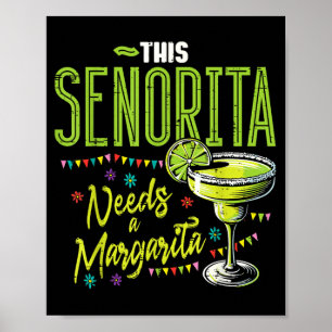 Poster Esta Senhorita Precisa Festa Mexicana Margarita