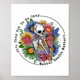Poster Está Tudo Bem Não Estar Bem Na Saúde Mental Skele