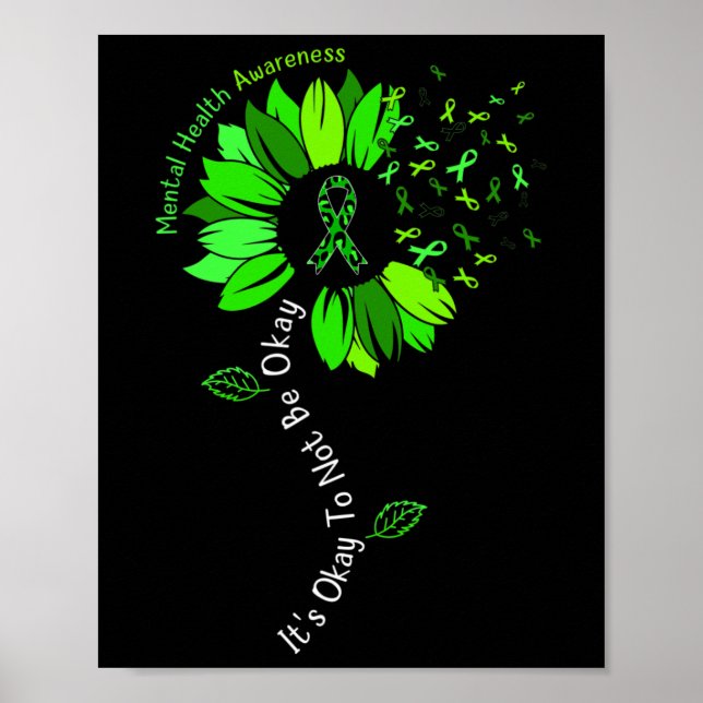 Poster Está tudo bem não ser bom para a saúde mental (Frente)