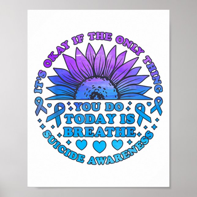 Poster Está Tudo Bem Se Apenas Você Respirar O Suicídio P (Frente)