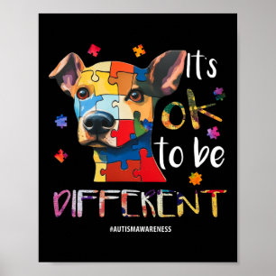 Poster Está tudo bem ser diferente - Cão de Consciência A