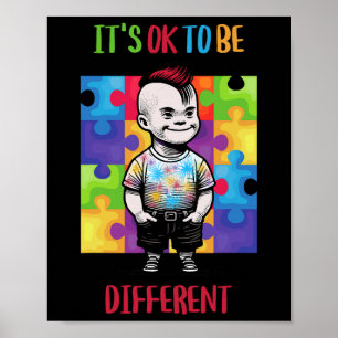 Poster Está Tudo Bem Ser Diferente Ok Autismo Sensibiliza