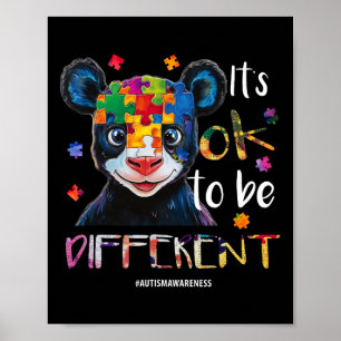 Poster Está tudo bem ser diferente - Panda de Consciência