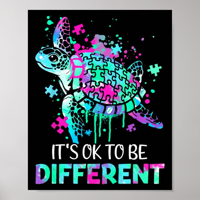 Poster Está tudo bem ser diferente Quebra-cabeça de consc (Frente)