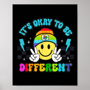Poster Está Tudo Bem Ser Diferente Sorriso Quebra-Cabeça