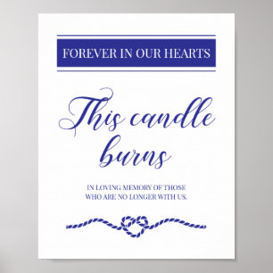 Poster Esta Vela Queima Azul Memorial de Casamento Náutic