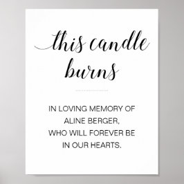 Poster Esta Vela Queima Em Memória Amorosa Funeral