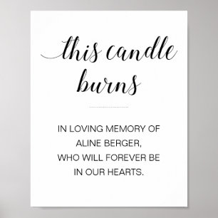 Poster Esta Vela Queima Em Memória Amorosa Funeral
