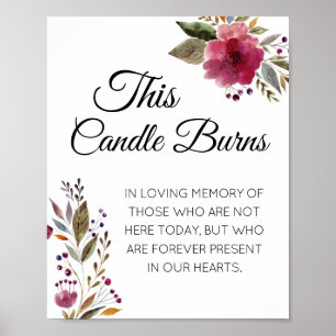 Poster Esta Vela Queima Maroon Casando Memorial