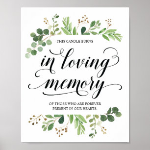 Poster Esta vela queima na memória amorosa Sinal Memorial