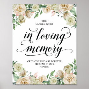 Poster Esta vela queima na memória amorosa Sinal Memorial