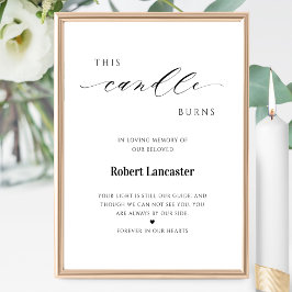 Poster Esta Vela Queima, Vela Memorial Funeral