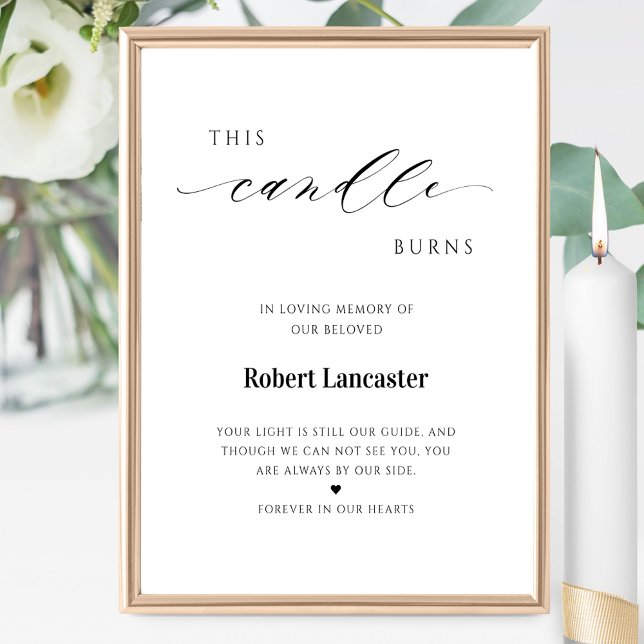 Poster Esta Vela Queima, Vela Memorial Funeral (Criador carregado)