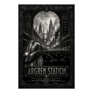 Póster Estação Argren Paisagem Urbana da Praça Zoltanis D