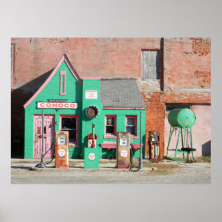 Poster Estação Conoco 66 Antiga