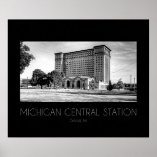 Póster Estação da central de Michigan
