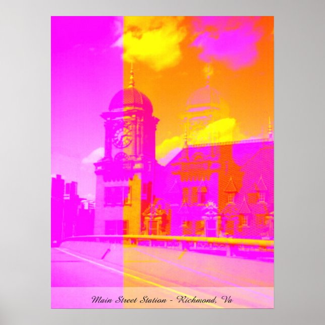 Póster Estação da rua principal - Richmond, Va (Frente)