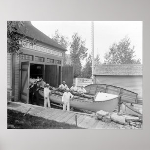 Póster Estação das poupanças de vida, 1890. Foto do
