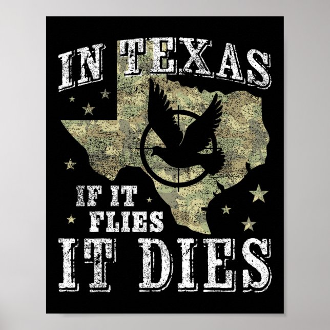Poster Estação De Caça No Texas - Voa Que Morre - Dov (Frente)