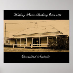 Póster Estação de comboio australiana cerca de