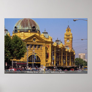 Póster Estação de comboio da rua do Flinders, Melbourne