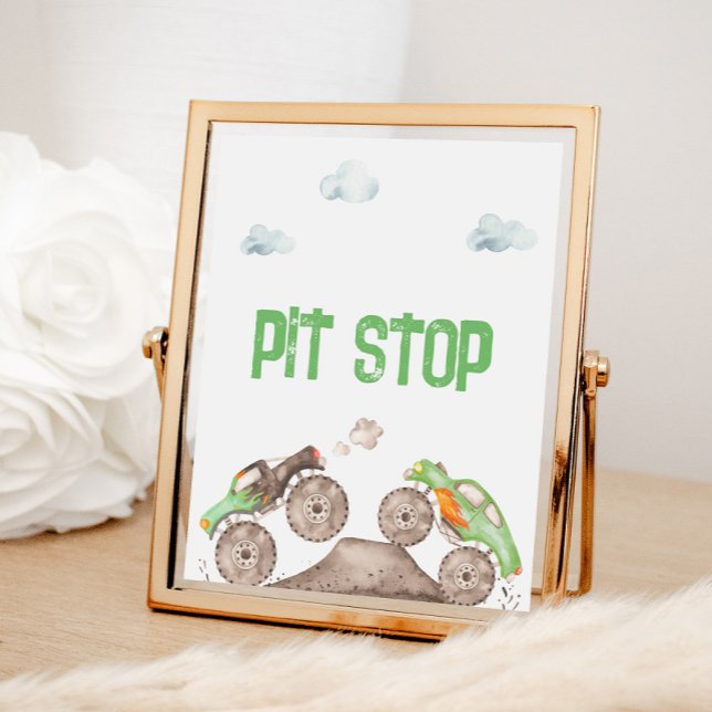 Poster Estação de Comida do Partido dos Caminhões Verdes (Criador carregado)