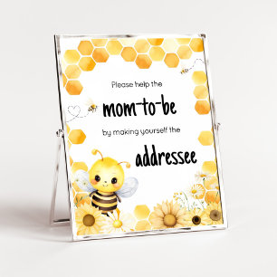 Poster Estação de Envelope de Babee Bee Chá de fraldas