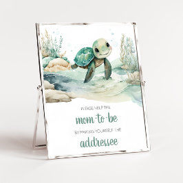 Poster Estação de Envelope de Chá de fraldas de Tartaruga