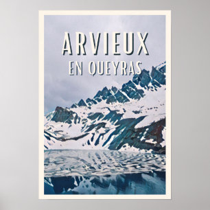 Poster Estação de esqui Arvieux en Queyras