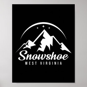 Poster Estação de esqui Snowshoe West Virginia Esqui Snow